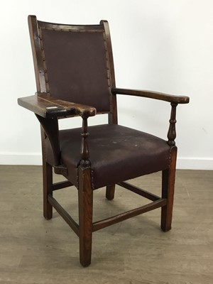 Lot 115 - OAK ARMCHAIR