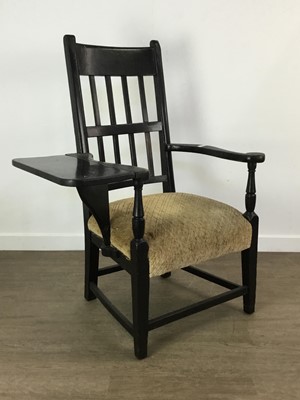 Lot 116 - EBONISED ARMCHAIR