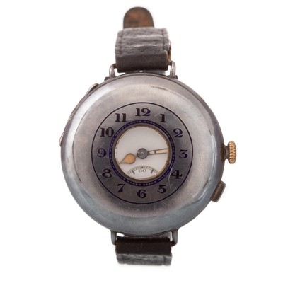 Lot 820 - WWI SILVER CASED DEMI HUNTER TRENCH WATCH