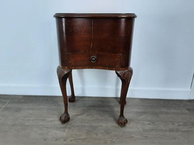 Lot 120 - WALNUT SEWING TABLE