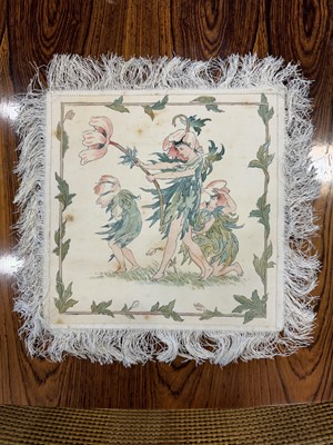 Lot 576 - WALTER CRANE (BRITISH, 1845 - 1915) FOR JOHN WILSON & SONS, SET OF SIX DESSERT DOILIES