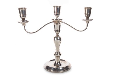 Lot 1148 - ELIZABETH II SILVER CANDELABRUM