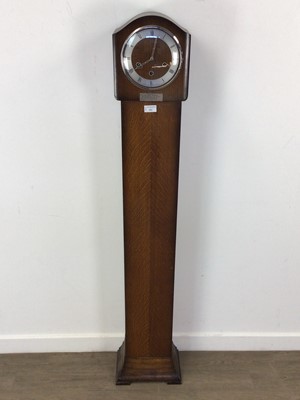 Lot 202 - OAK GRANDMOTHER CLOCK