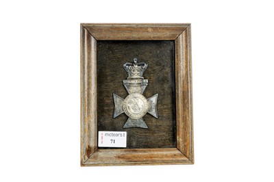 Lot 71 - THE KING'S ROYAL RIFLE CORPS, VICTORIAN WHITE METAL REGIMENTAL CAP BADGE