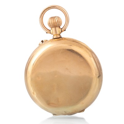 Lot 821 - EIGHTEEN CARAT GOLD FULL HUNTER FOB WATCH