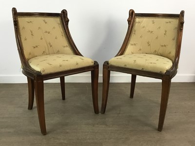 Lot 205 - PAIR OF MAHOGANY SINGLE CHAIRS