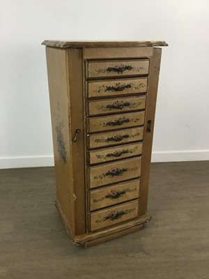 Lot 206 - PAINTED CHEST OF NINE SMALL DRAWERS