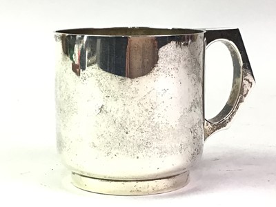 Lot 326 - GEORGE V SILVER CHRISTENING MUG