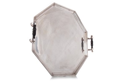 Lot 1155 - GEORGE VI SILVER TEA TRAY