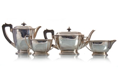 Lot 1164 - GEORGE VI SILVER FOUR PIECE TEA SERVICE