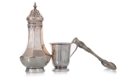 Lot 1167 - GEORGE V SILVER SUGAR CASTER