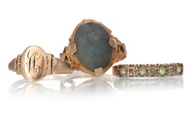 Lot 554 - THREE GOLD RINGS