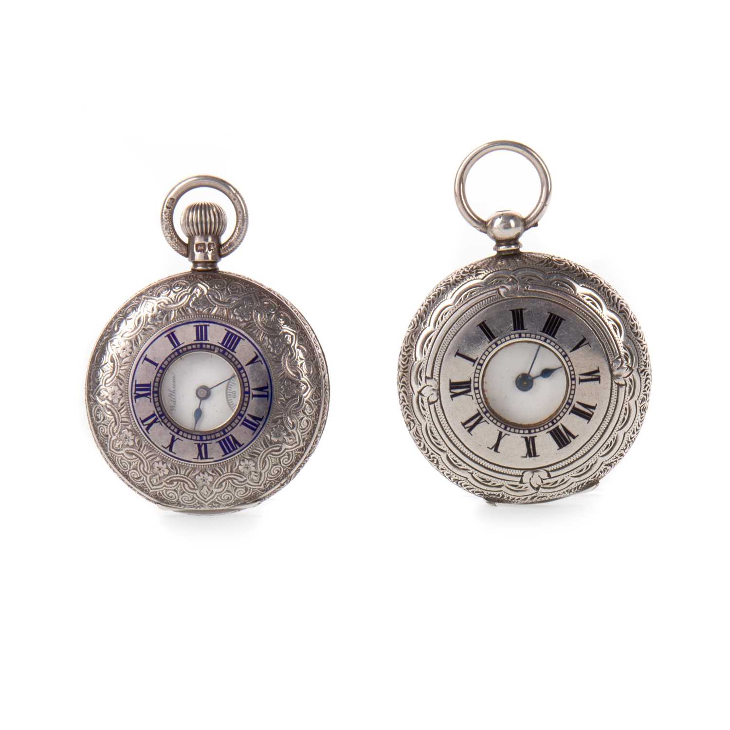 Lot 823 - COLLECTION OF SILVER CASED WATCHES