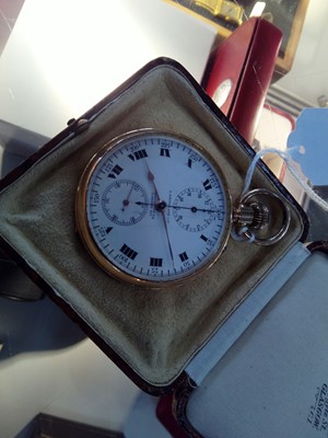 Lot 824 - ROLLED GOLD POCKET WATCH