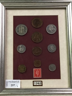 Lot 257 - GEORGE VI COIN DISPLAY