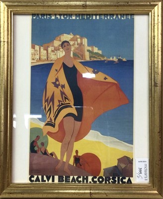 Lot 395 - TWO REPRODUCTION TRAVEL POSTERS