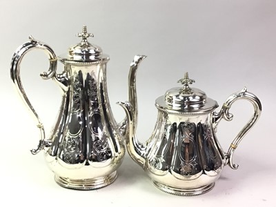 Lot 225 - SILVER PLATED FOUR PIECE TEA SERVICE