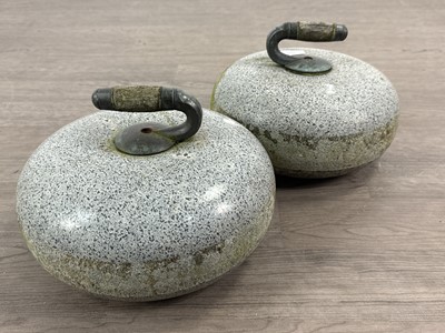 Lot 1693 - PAIR OF AILSA CRAIG GRANITE CURLING STONES