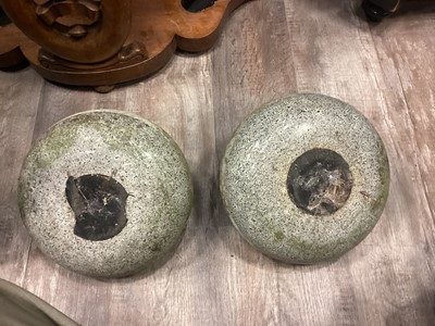 Lot 1693 - PAIR OF AILSA CRAIG GRANITE CURLING STONES