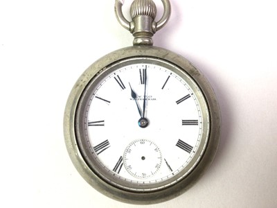 Lot 290 - WALTHAM OPEN FACED POCKET WATCH