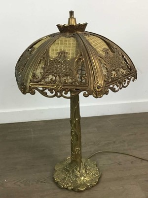 Lot 308 - GILT METAL TABLE LAMP