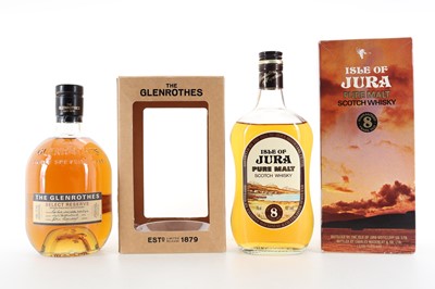 Lot 92 - JURA 8 YEAR OLD 75CL AND GLENROTHES SELECT RESERVE