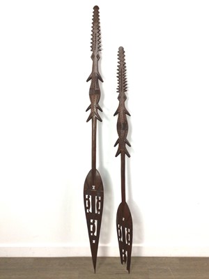 Lot 417 - TWO TRIBAL SPEARS