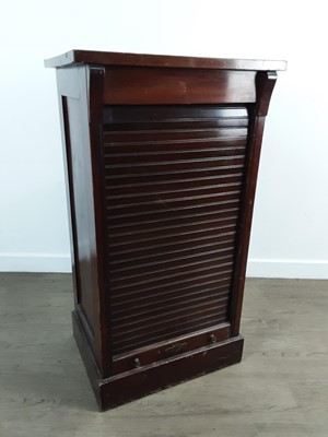 Lot 358 - MAHOGANY TAMBOUR FRONTED CABINET