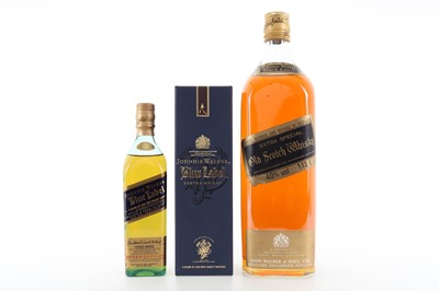 Lot 99 - JOHNNIE WALKER BLUE LABEL 20CL AND BLACK LABEL 1.13L