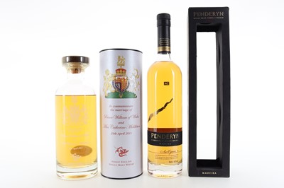 Lot 111 - PENDERYN MADEIRA WOOD AND THE ENGLISH WHISKY CO ROYAL WEDDING