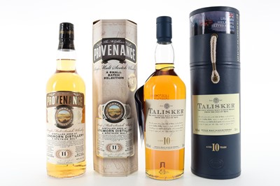 Lot 129 - LONGMORN 2003 11 YEAR OLD PROVENANCE AND TALISKER 10 YEAR OLD