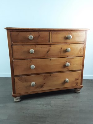 Lot 465 - PINE CHEST OF DRAWERS