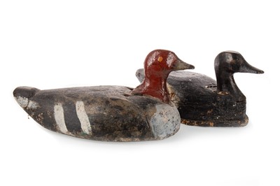 Lot 1376 - FOLK ART - TWO DECOY DUCKS