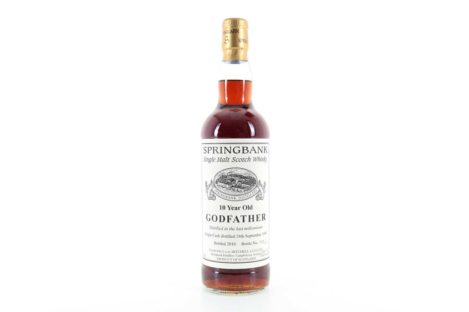 Lot 122 - SPRINGBANK 1999 10 YEAR OLD 'GODFATHER' PRIVATE CASK