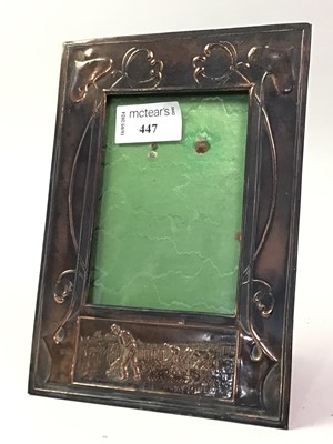 Lot 447 - ARTS & CRAFTS COPPER PHOTO FRAME