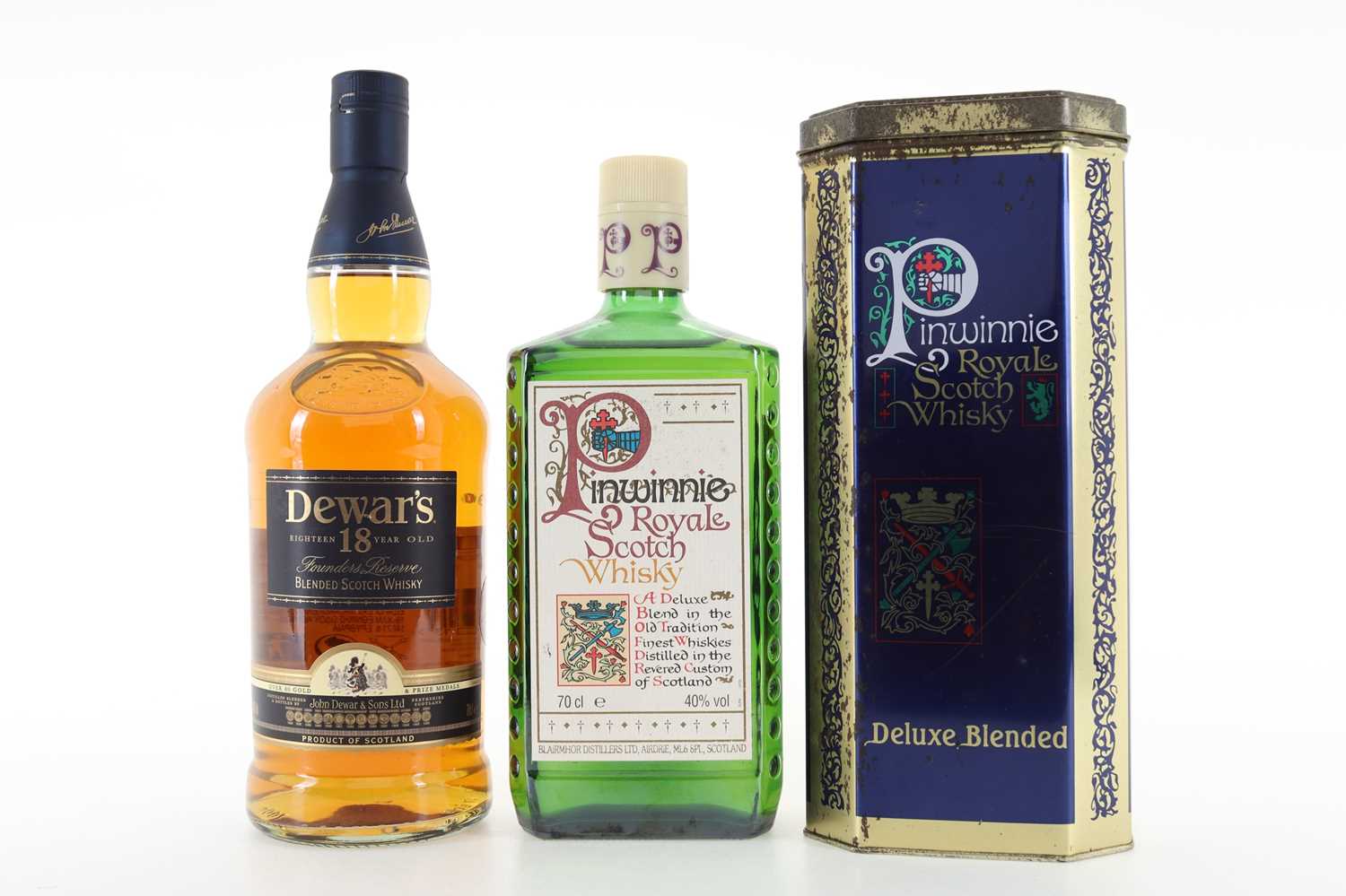 Lot 197 - DEWAR'S 18 YEAR OLD AND PINWINNIE ROYALE