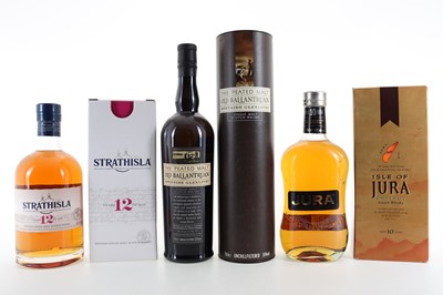 Lot 217 - STRATHISLA 12 YEAR OLD, JURA 10 YEAR OLD AND OLD BALLANTRUAN