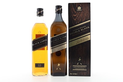 Lot 223 - JOHNNIE WALKER 12 YEAR OLD BLACK LABEL AND JOHNNIE WALKER DOUBLE BLACK