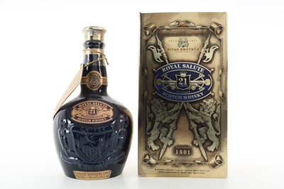 Lot 228 - CHIVAS ROYAL SALUTE 21 YEAR OLD SAPPHIRE DECANTER