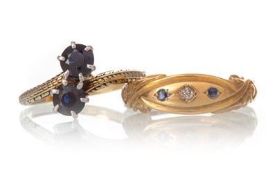 Lot 577 - TWO SAPPHIRE RINGS