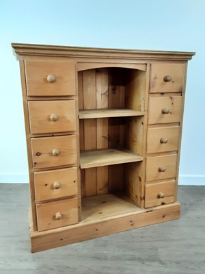 Lot 566 - MODERN PINE BOOKCASE