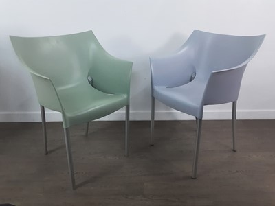 Lot 588 - PHILIPPE STARCK (FRENCH, 1959-) FOR KARTELL, SET OF EIGHT 'DR. NO' STACKING ARMCHAIRS