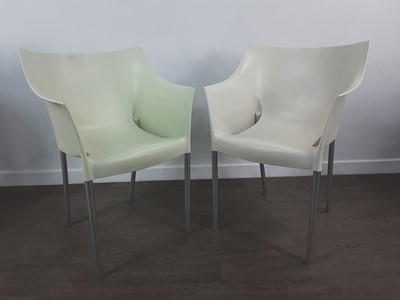 Lot 588 - PHILIPPE STARCK (FRENCH, 1959-) FOR KARTELL, SET OF EIGHT 'DR. NO' STACKING ARMCHAIRS