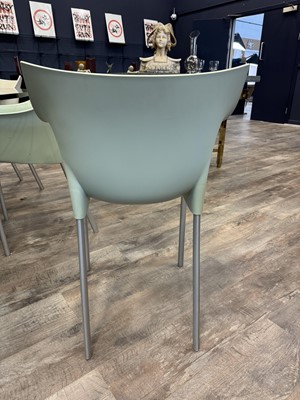 Lot 588 - PHILIPPE STARCK (FRENCH, 1959-) FOR KARTELL, SET OF EIGHT 'DR. NO' STACKING ARMCHAIRS