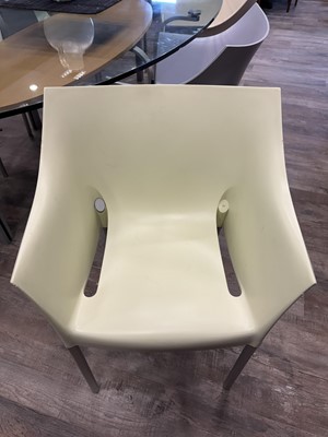 Lot 588 - PHILIPPE STARCK (FRENCH, 1959-) FOR KARTELL, SET OF EIGHT 'DR. NO' STACKING ARMCHAIRS
