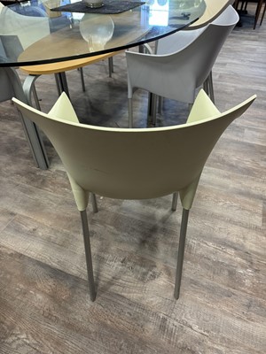Lot 588 - PHILIPPE STARCK (FRENCH, 1959-) FOR KARTELL, SET OF EIGHT 'DR. NO' STACKING ARMCHAIRS