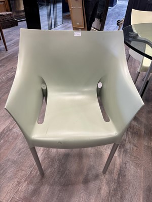 Lot 588 - PHILIPPE STARCK (FRENCH, 1959-) FOR KARTELL, SET OF EIGHT 'DR. NO' STACKING ARMCHAIRS