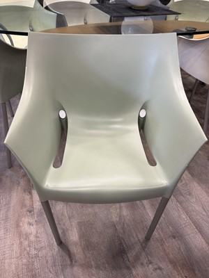 Lot 588 - PHILIPPE STARCK (FRENCH, 1959-) FOR KARTELL, SET OF EIGHT 'DR. NO' STACKING ARMCHAIRS