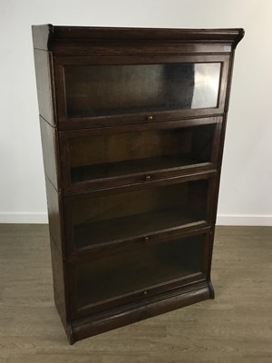 Lot 492 - VINTAGE OAK FOUR SECTION SECTIONAL BOOKCASE