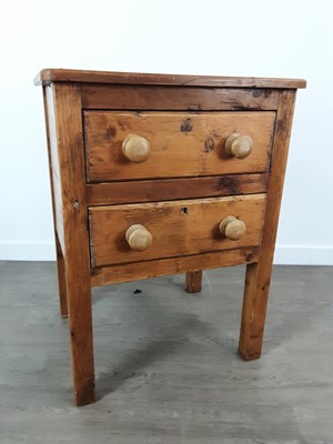 Lot 487 - PINE TWO DRAWER CHEST